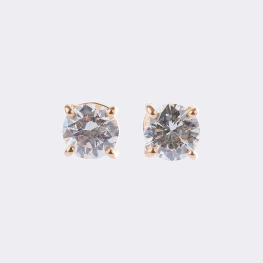 Pair of Diamond Solitaire Earstuds