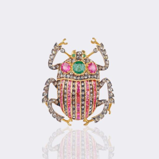 Precious Stone Brooch 'Scarab'