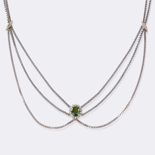 Multi-Row Tourmaline Necklace