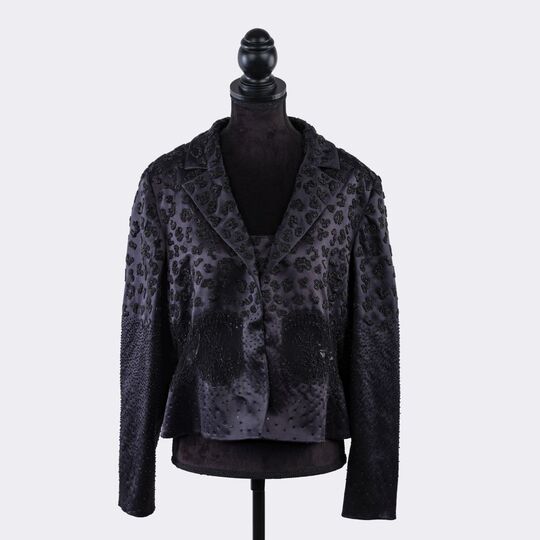 Boutique Blazer With Faux Pearls