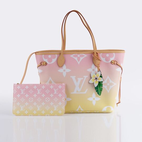 Tote Bag 'Neverfull MM by the Pool' M45680 Light Pink Limited Edition