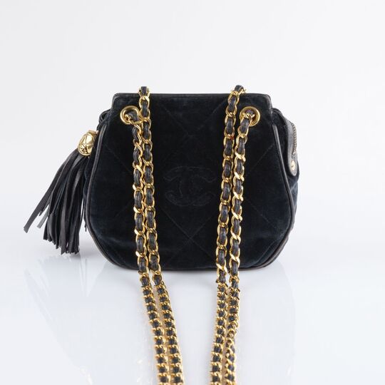 Mini Velvet Pouch Bag  'Tassel'