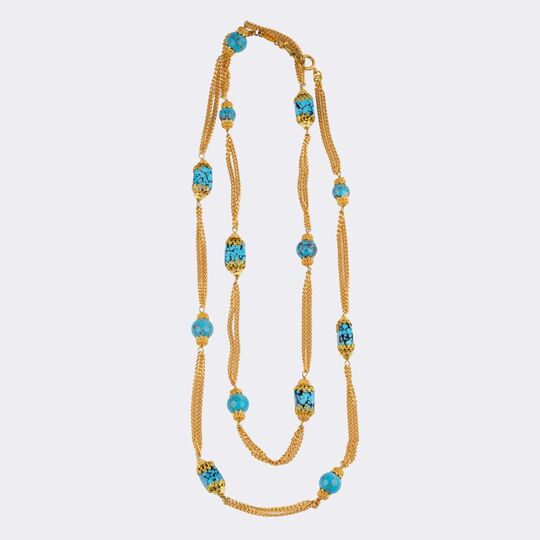 Faux Turquoise Vintage Sautoir