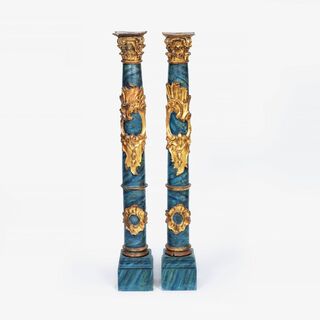Pair of decorative Rococo Columns