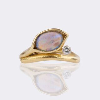 Opal Diamond Ring