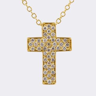 Diamonds Cross-Pendant on Chain