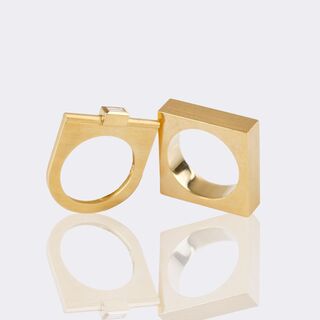 Two Designer Goldrings