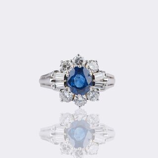 Sapphire Diamond Ring