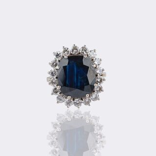 Sapphire Diamond Cocktail Ring