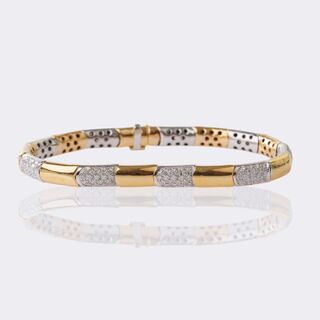 Two-Tone Gold Bracelet with Diamonds
