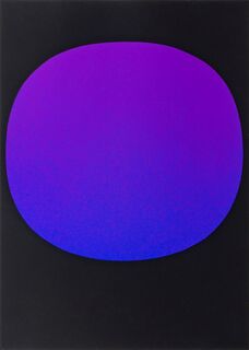 Blue Violet Circle on Black