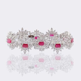 High-Carat Ruby Diamond Bracelet