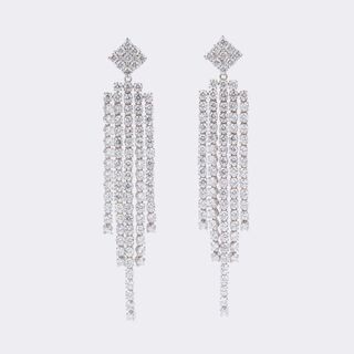Pair of long Diamond Earrings