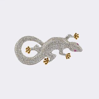 Brooch 'Salamander' with Diamonds