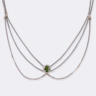 Multi-Row Tourmaline Necklace