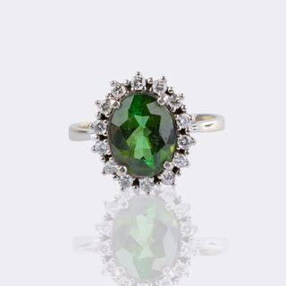 Tourmaline Diamond Ring