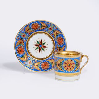 A Cup with Arabesque Decor