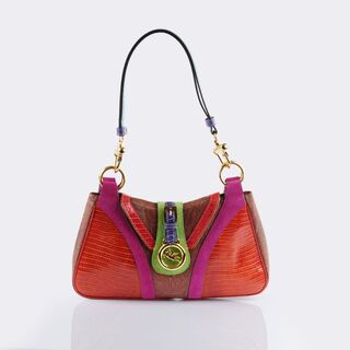 Paisley-Jacquard Bag With Leather Trim