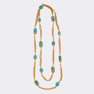 Faux Turquoise Vintage Sautoir