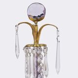 A Pair Ormolu Empire Girandols with Crystal glass - image 2