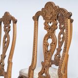 A Set of 4 Rococo Chairs with rare Scale Carving - image 2