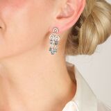 Pair of Aquamarine Diamond Earrings - image 2