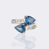 Sapphire Diamond Ring 'Moi-et-Toi' - image 1