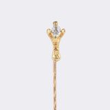 Novelty-Jewellerypiece Needle with Old Cut Diamond 'bird's claw'