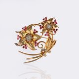 Vintage Costume Jewellery Flower Brooch