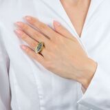 Gold Ring with Aquamarine - image 3