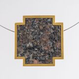 Granite Cross Pendant on Choker - image 2