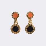 Pair of Carnelian Onyx Earclips 'Bulgari Bulgari' - image 1