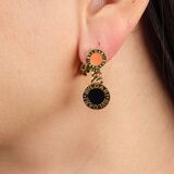 Pair of Carnelian Onyx Earclips 'Bulgari Bulgari' - image 2