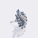 Cocktail Sapphire ring with Diamonds - image 2
