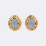 Pair of Moonstone Earclips