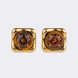 Pair of Vintage Citrine Ear Clips - image 1