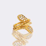 Doubled-headed Serpente Ring with Diamonds - image 2