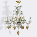 A Large Ceiling Chandelier with Canaries - image 1