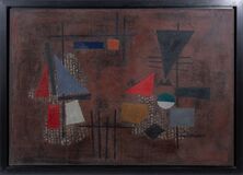 Composition on brown background - image 2