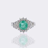 Emerald Diamond Ring with matching Pendant - image 1