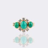 Amazonite Diamond Ring - image 1