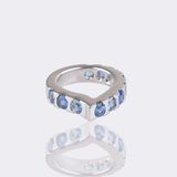 Signature Memory Drop Ring Blue Sapphires - image 3