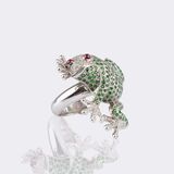 Peridot Diamond Ring 'Frog' - image 1