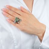 Peridot Diamond Ring 'Frog' - image 3
