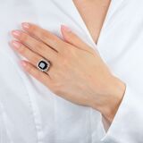 Sapphire Diamond Cocktail Ring - image 3