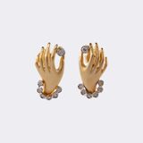 Diamond Jewelry-Set with Earrings, Ring, Bangle and Pendant 'Delicate Hands' - image 5