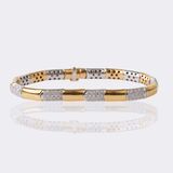 Two-Tone Gold Bracelet with Diamonds - image 1