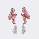 Modern two-piece Serpent Jewelry Set with Pink Sapphires and Brillanten - image 2