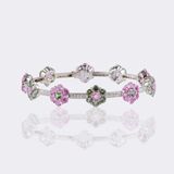 Floral Colour Gemstone Bracelet with Diamonds - image 1