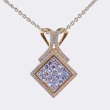 Tanzanite Diamond Pendant on Chain - image 1